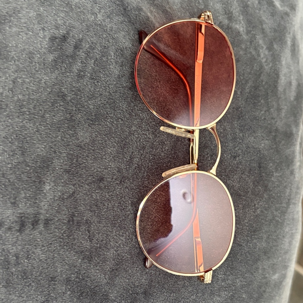 Yves Saint Laurent Red and Gold Sunglasses